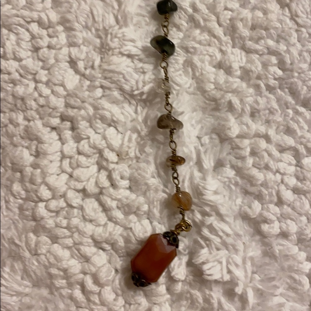 Vintage stone drop necklace